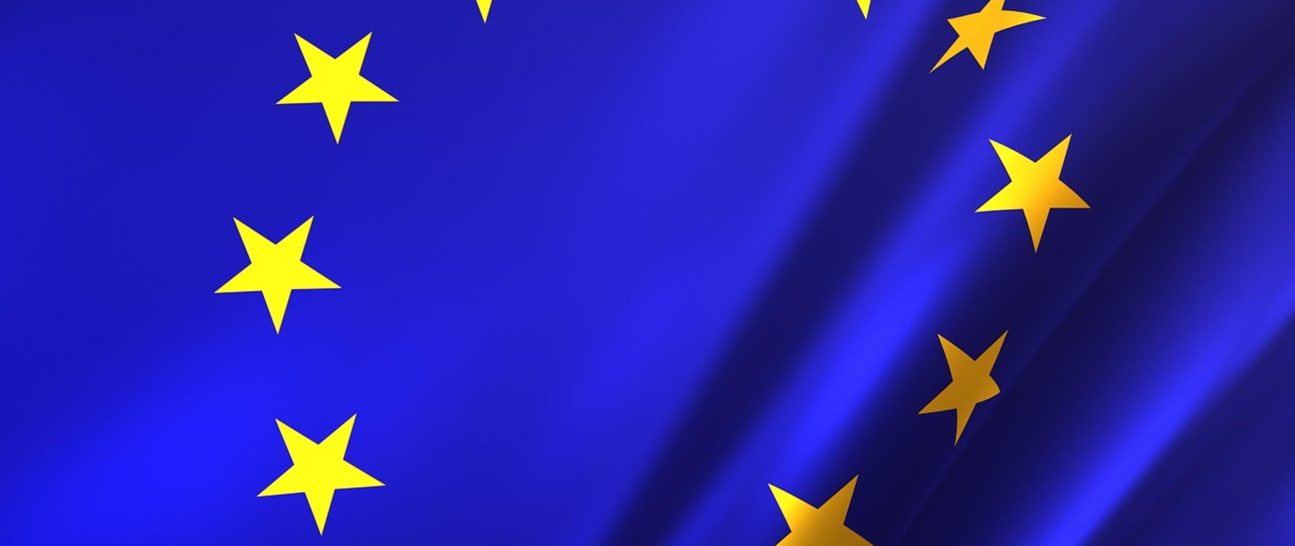 Afbeelding van de vlag van de EU. 